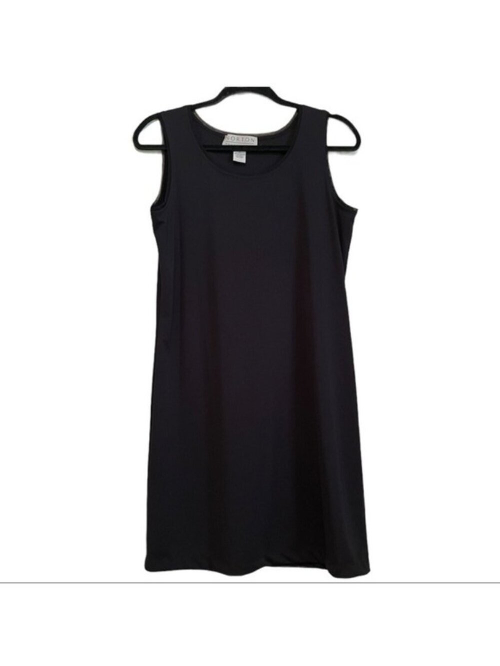 Vintage Norton McNaughton Sleeveless Black Dress Size M A-Line Classic